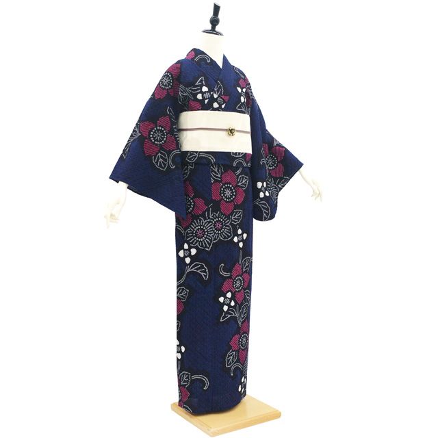 中古】 有松 浴衣 本場有松鳴海絞り 夏物 リサイクル ゆかた 絞り 木綿