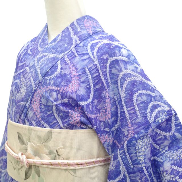 新古品】 有松 浴衣 本場有松鳴海絞り 夏物 未使用 ゆかた 絞り 木綿