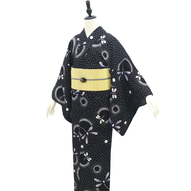 中古】 有松 浴衣 本場有松鳴海絞り 夏物 リサイクル ゆかた 絞り 木綿