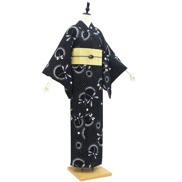 中古】 有松 浴衣 本場有松鳴海絞り 夏物 リサイクル ゆかた 絞り 木綿
