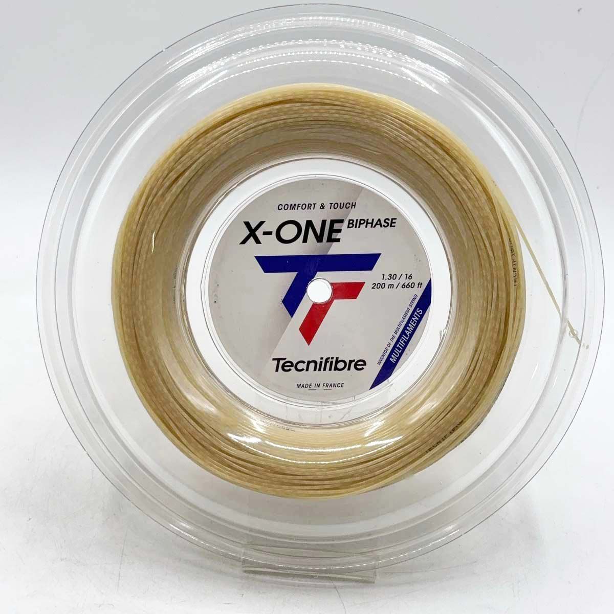 【未使用】テクニファイバー Tecnifibre X-ONE BIPHASE 1.30 硬式テニス ストリング ガット エックスワン バイフェイズ 200ｍ ロール ナチュラル 01RXO130XN 1.30mm