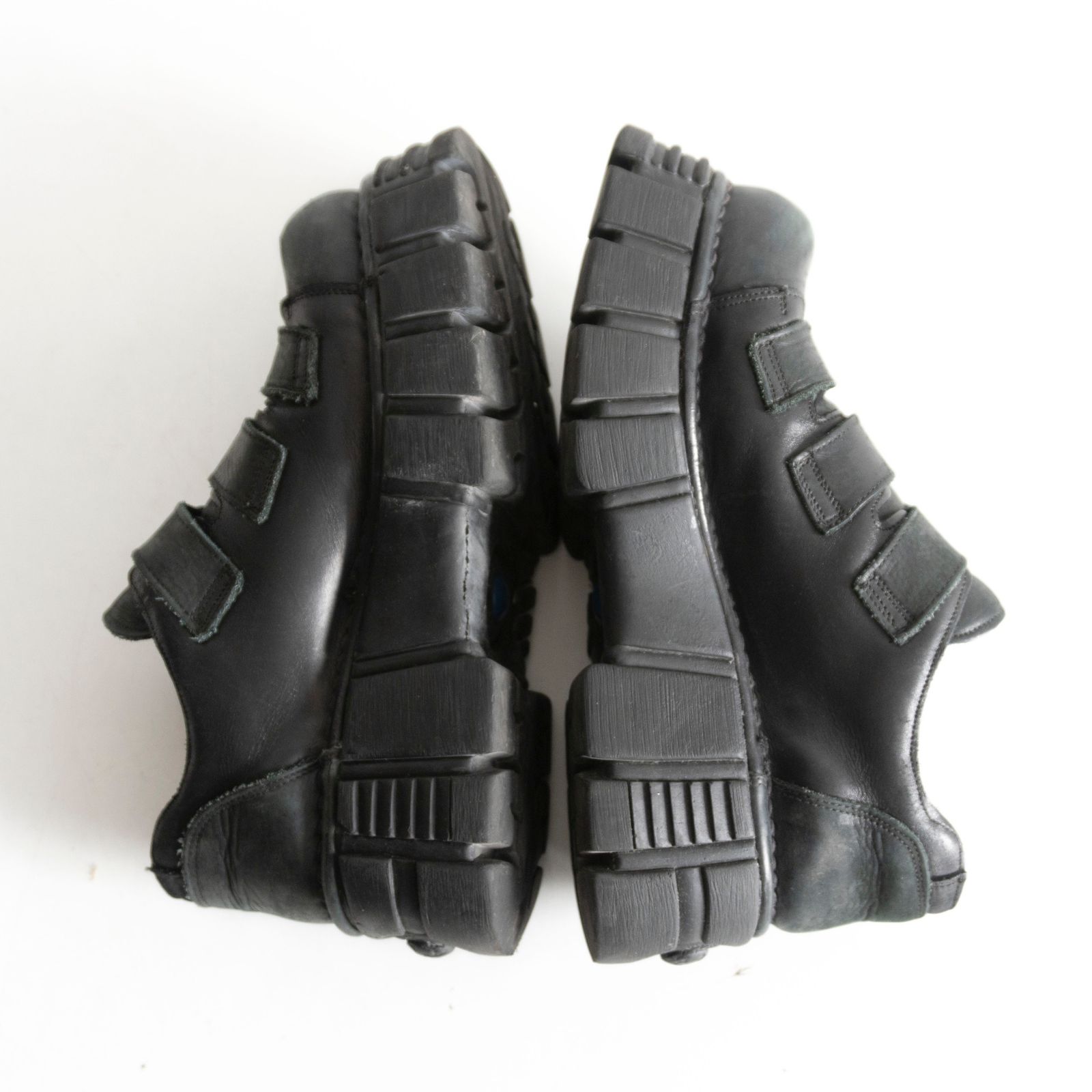 ？*様 NEW ROCK 厚底レザーブーツ ブラック41/25.5cm 雰囲気抜群】NEW ROCK【レザー ブーツ】41 ニューロック ブラック