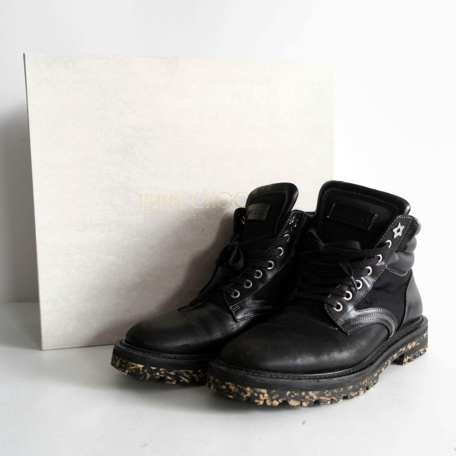 最高級】JIMMY CHOO 【ODIN レザー ブーツ】42 ジミーチュウ カモフラ