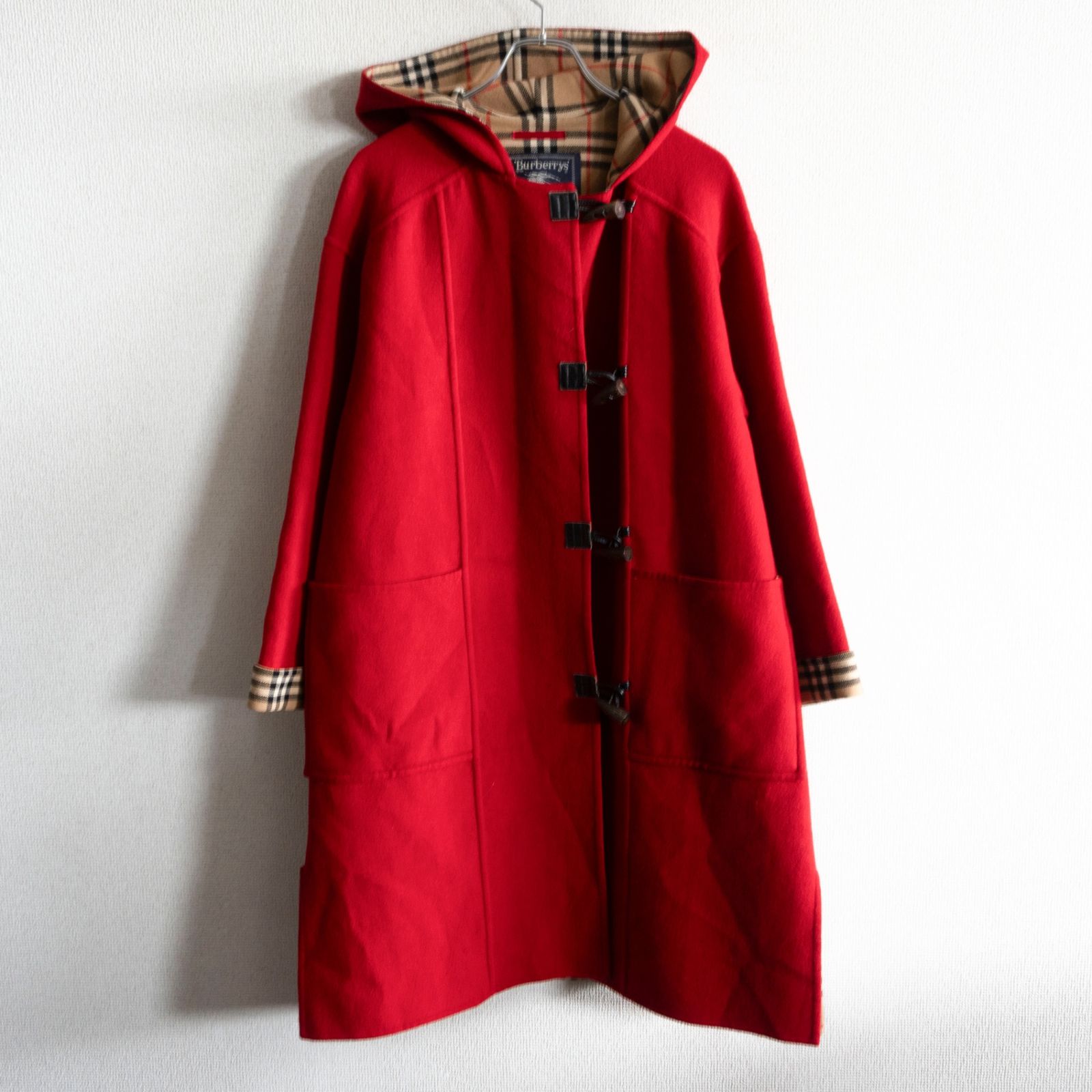 雰囲気抜群】 BURBERRYS 【ウール カシミヤ フーデット コート】38