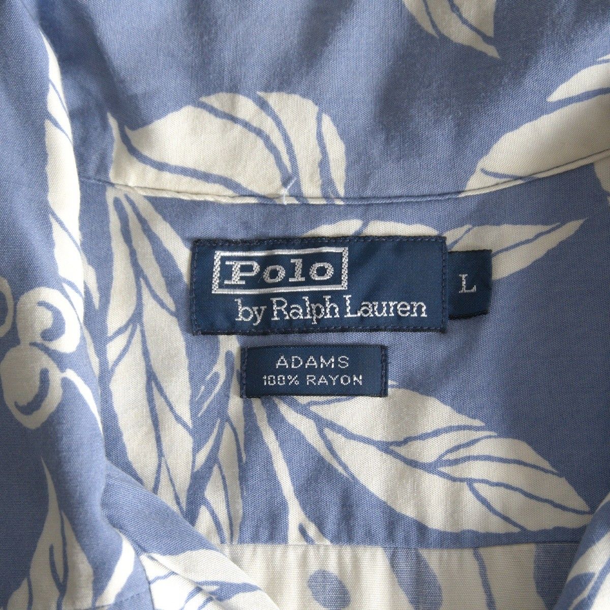 美品】POLO RALPH LAUREN【ADAMS レーヨン オープンカラー シャツ】L
