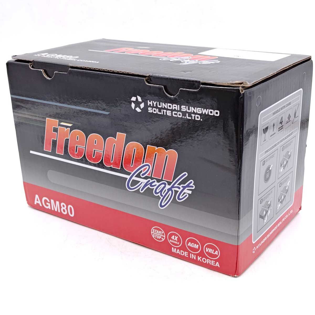 【未使用】FREEDOM CRAFT AGM バッテリー フリーダムクラフト LN4 80Ah 800CCA FD-AGM80 L4 バッテリー互換