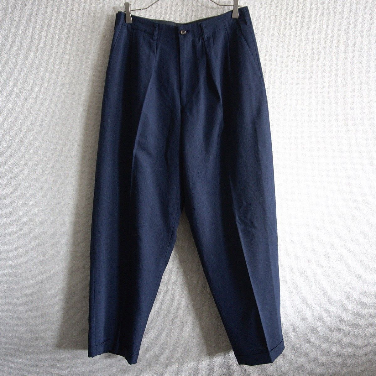 【90S/アーカイブ】Y's for men【2タック ワイドテーパード スラックスパンツ】M ウール 90年代 YOHJI ワイズフォーメン s2606058