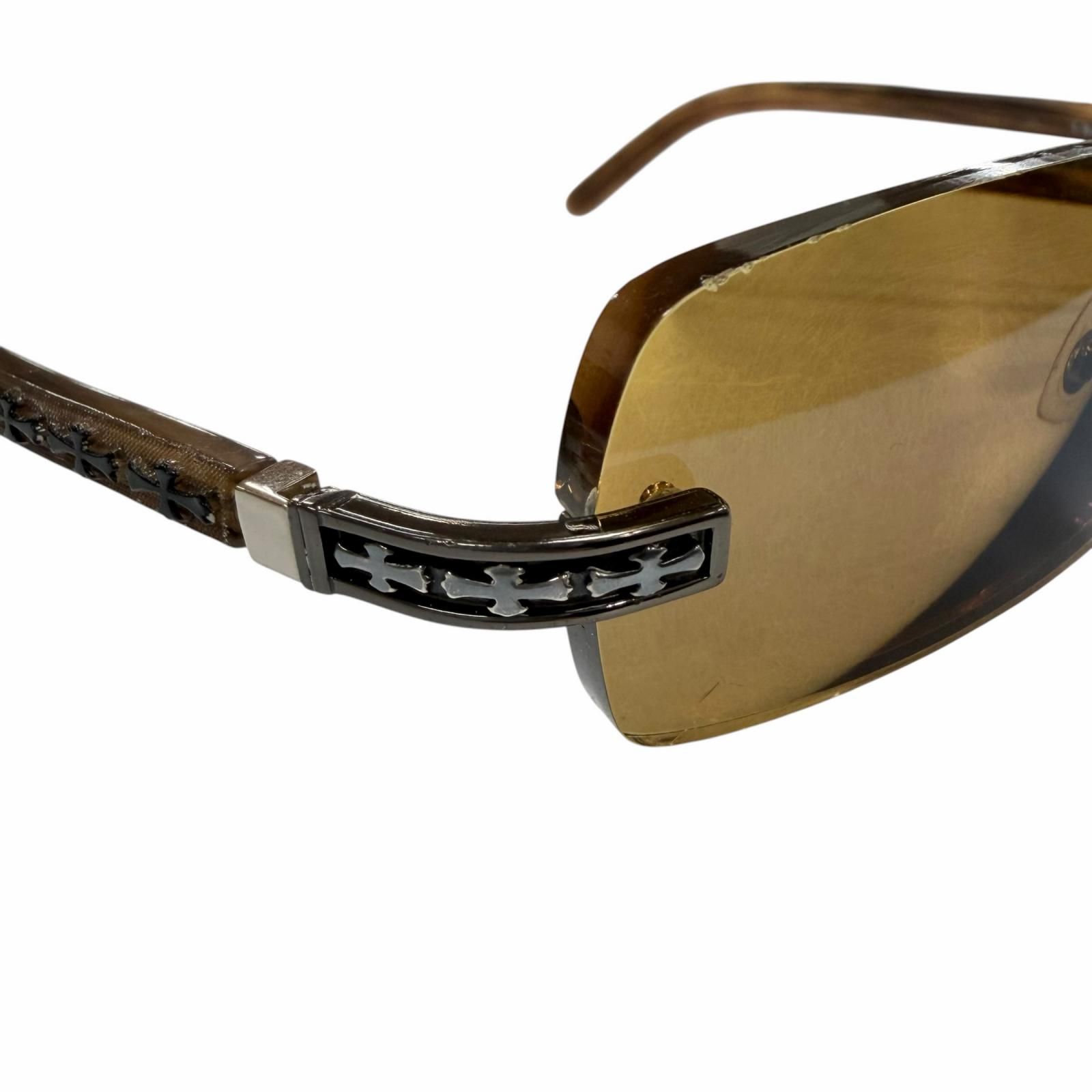 良品▽CHROME HEARTS クロムハーツ THREE BOB 925 リムレス ツー