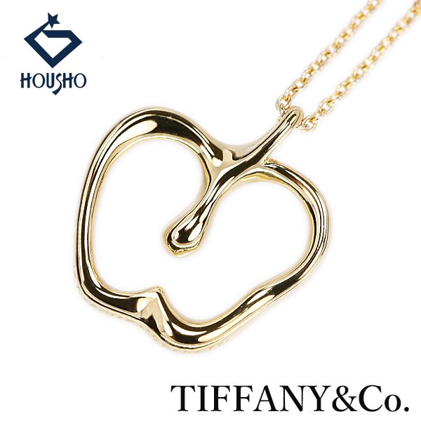 ティファニー ネックレス K18イエローゴールド TIFFANY&Co. アップル りんご フルーツ ボタニカル エルサ・ペレッティ 地金のみ 石なし 中古 宝正 906971