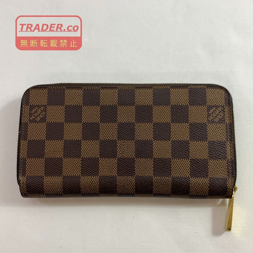 04w7221▽※【中古】ルイヴィトン ジッピーウォレット ラウンドファスナー ダミエ ブラウン 長財布 N41661 LOUIS VUITTON【八王子店】