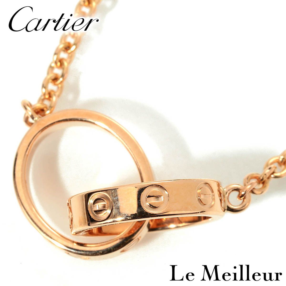 【新品仕上済】 Cartier ラブ ピンクゴールド K18PG ネックレス 44.0cm レディース 返品OK