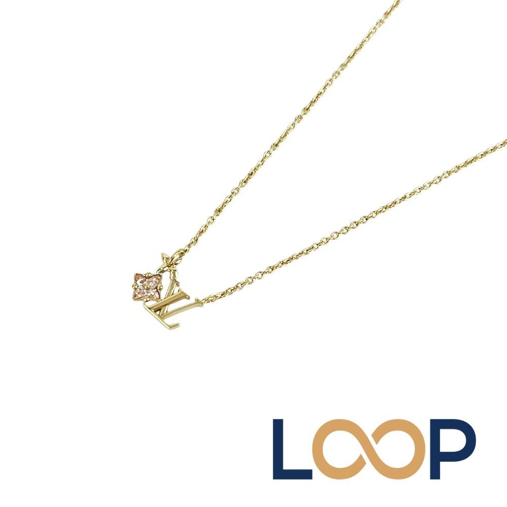 ルイヴィトン ■新同■ コリエ エルルグラム ネックレス アクセサリー GP ゴールド ピンク M00783 【679407】11