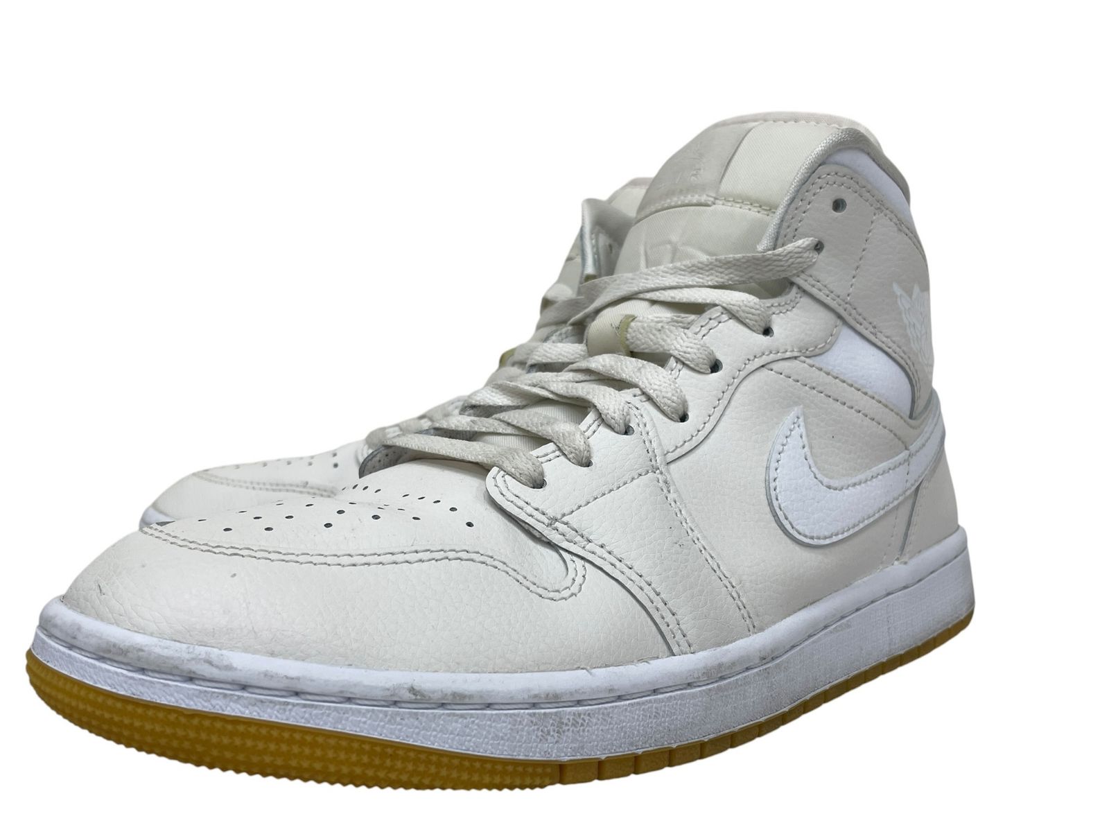 NIKE (ナイキ) WMNS AIR JORDAN1 MID Phantom エアジョーダン1 ミッド ファントム ハイカットスニーカー BQ6472-021 27.5cm US10.5 オフホワイト系 メンズ/045