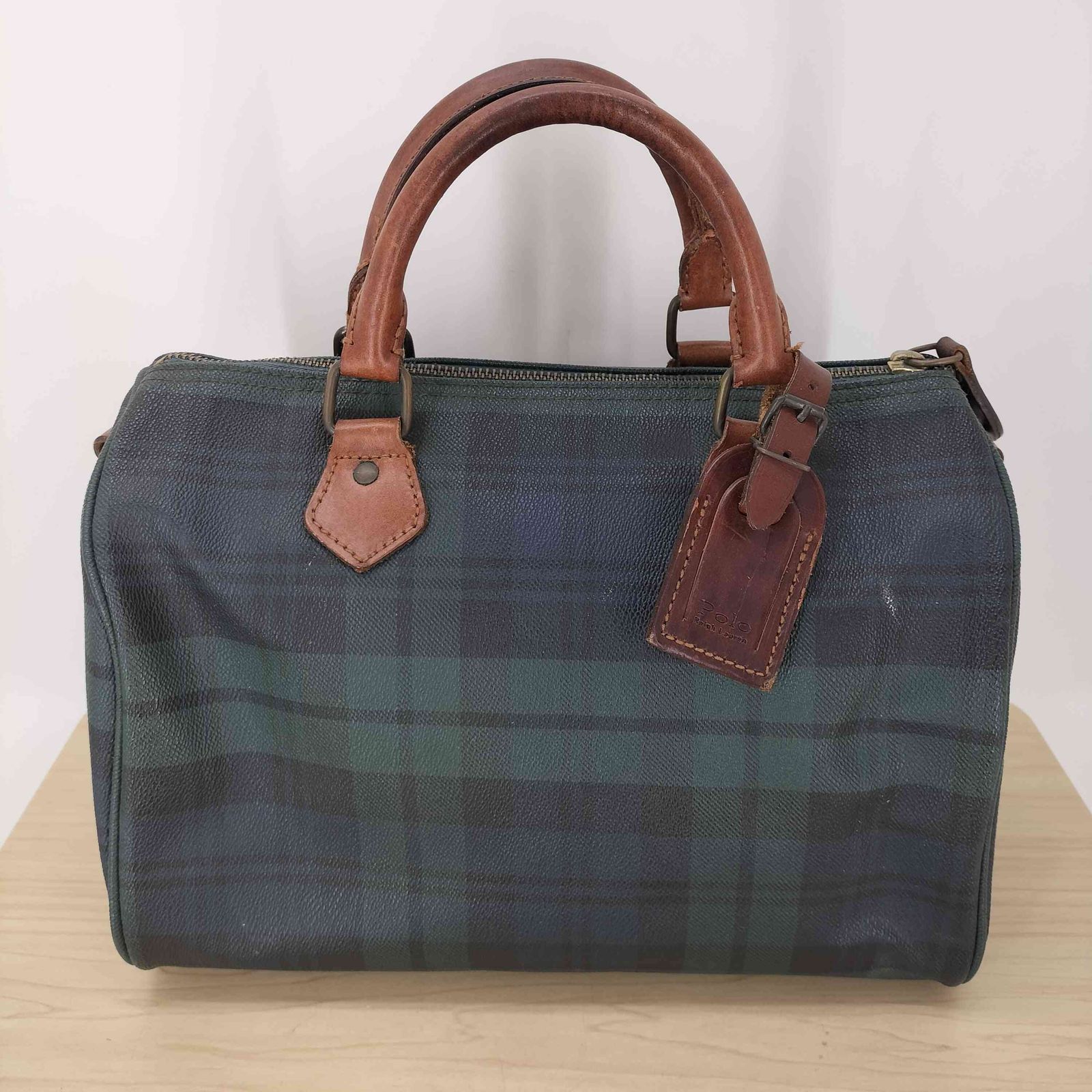 美品✨️ポロラルフローレン ミニボストン ブラックウォッチ 35cm ポロラルフローレン POLO RALPH LAUREN ブラックウォッチ ミニボストン