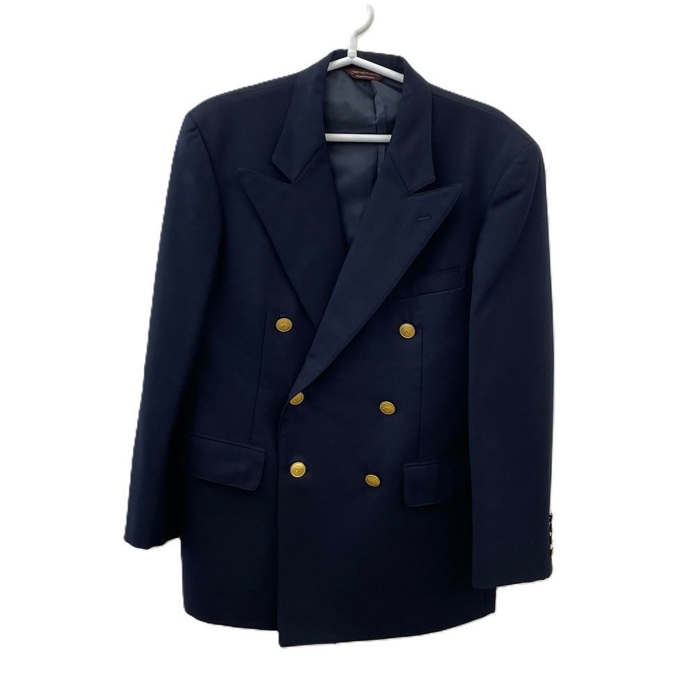 【美品】CHAPS• RALPH LAUREN ダブル　テーラードジャケット テーラードジャケット 紺ブレ CHAPS RALPH LAUREN チャップスラルフ