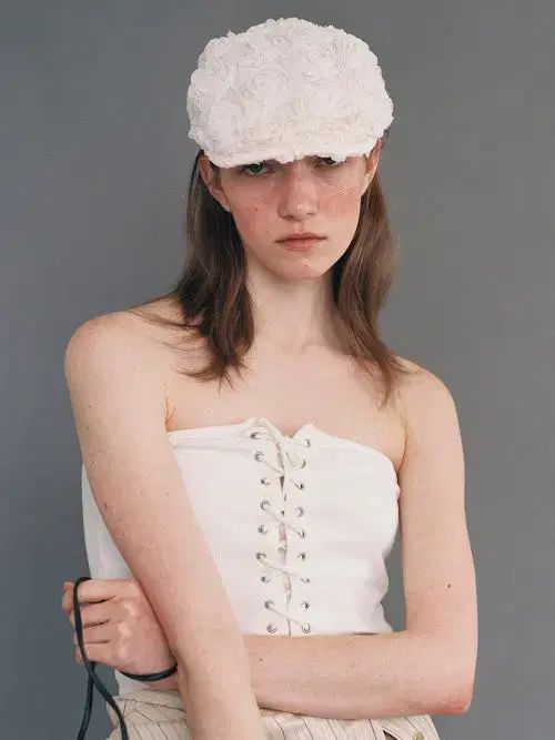 AWESOME NEEDS classic hunting cap クラシック ハンチングキャップ ローズクリーム