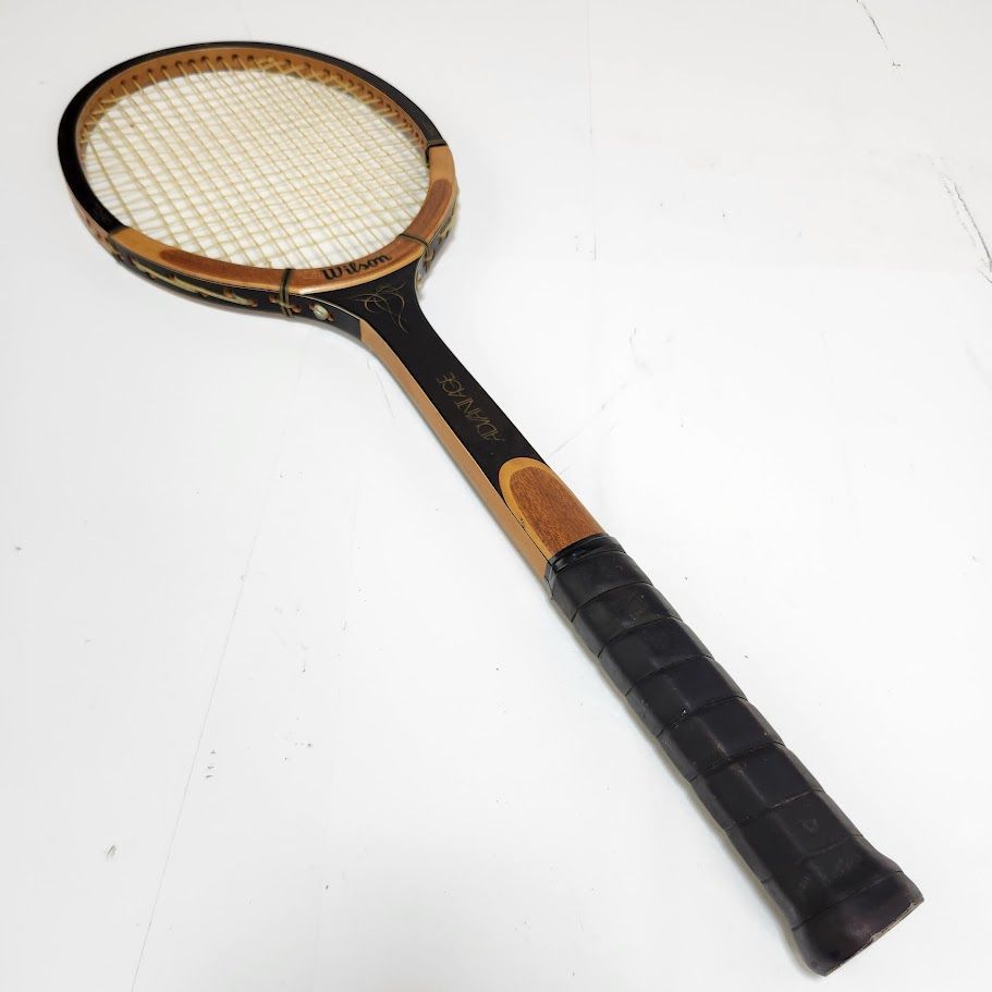 [八6998]Wilson 木製ラケット　ADVANTAGE LM5 レトロ Wilson ADVANTAGE ウッドテニスラケット - メルカリ