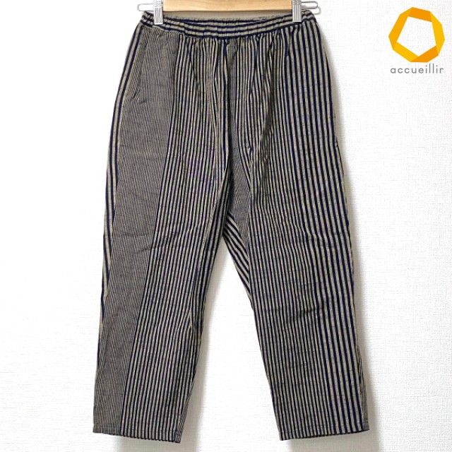 #anc ヤンマ産業 YAMMA パンツ 黒 茶系 ストライプ 日本製 レディース [1011915]