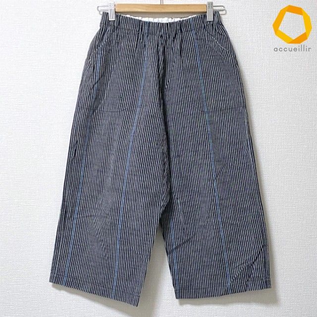 #anc ヤンマ産業 YAMMA パンツ 黒 グレー 青 ストライプ 日本製 レディース [1011917]