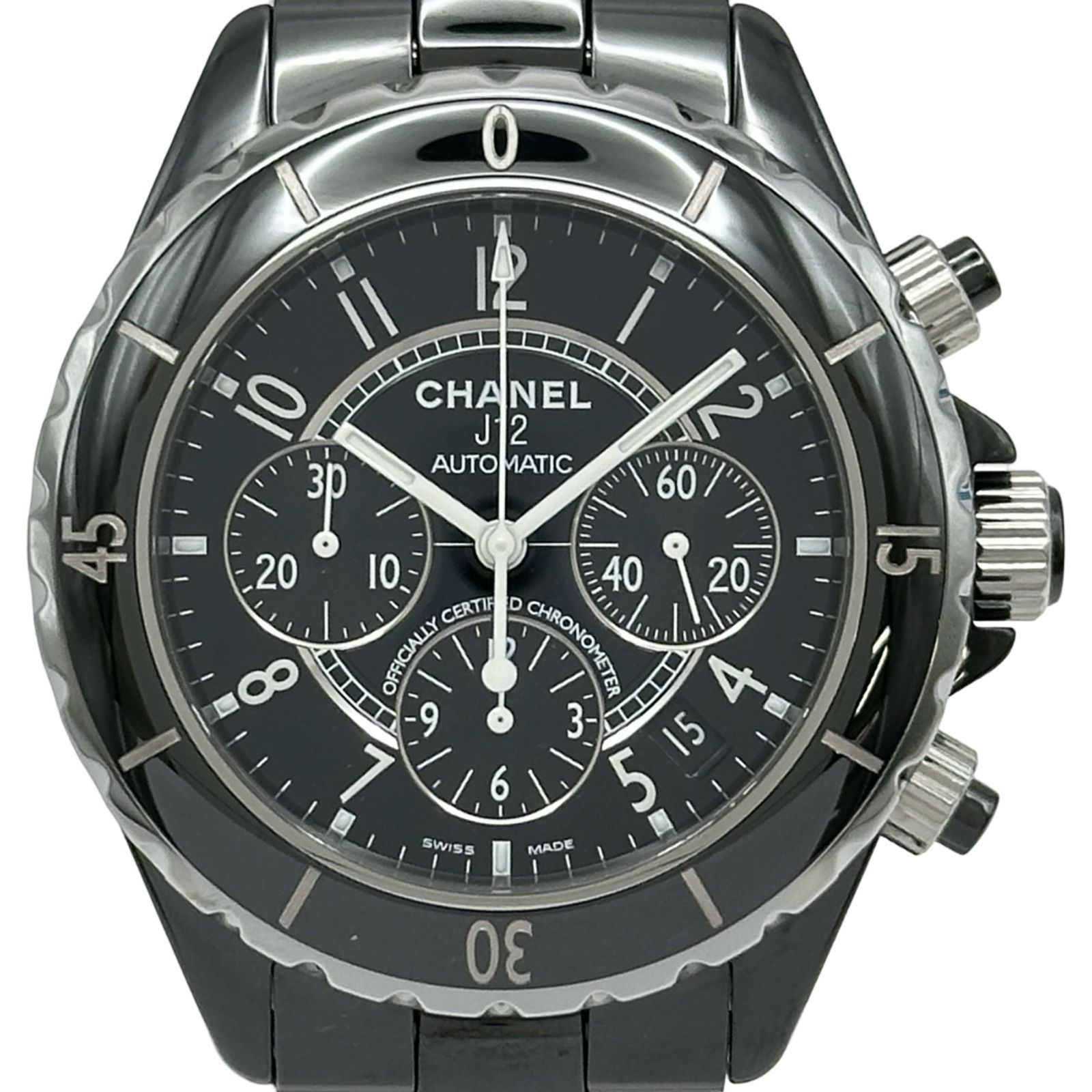 CHANEL j12 セラミック38.41㍉対応メンズ　2コマ シャネル CHANEL J12 クロノグラフ 41MM H0940 ブラック セラミック