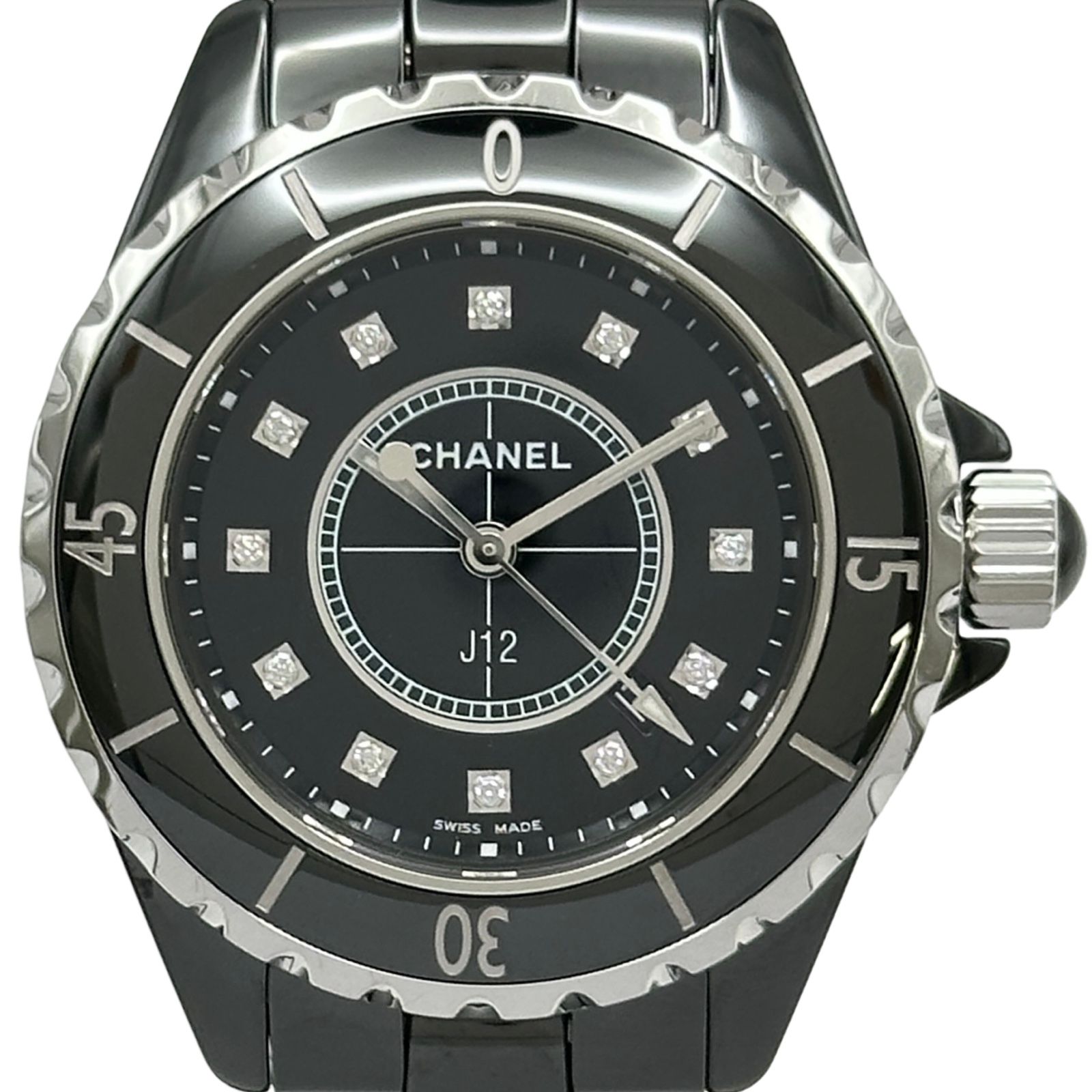 シャネル CHANEL J12 33MM H1625 ブラック セラミック/ステンレススチール クオーツ レディース 腕時計
