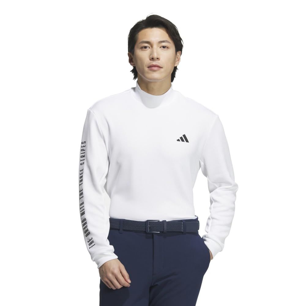 [アディダス] ワーディング モックネック 長袖シャツ [ホワイト] [2XL]