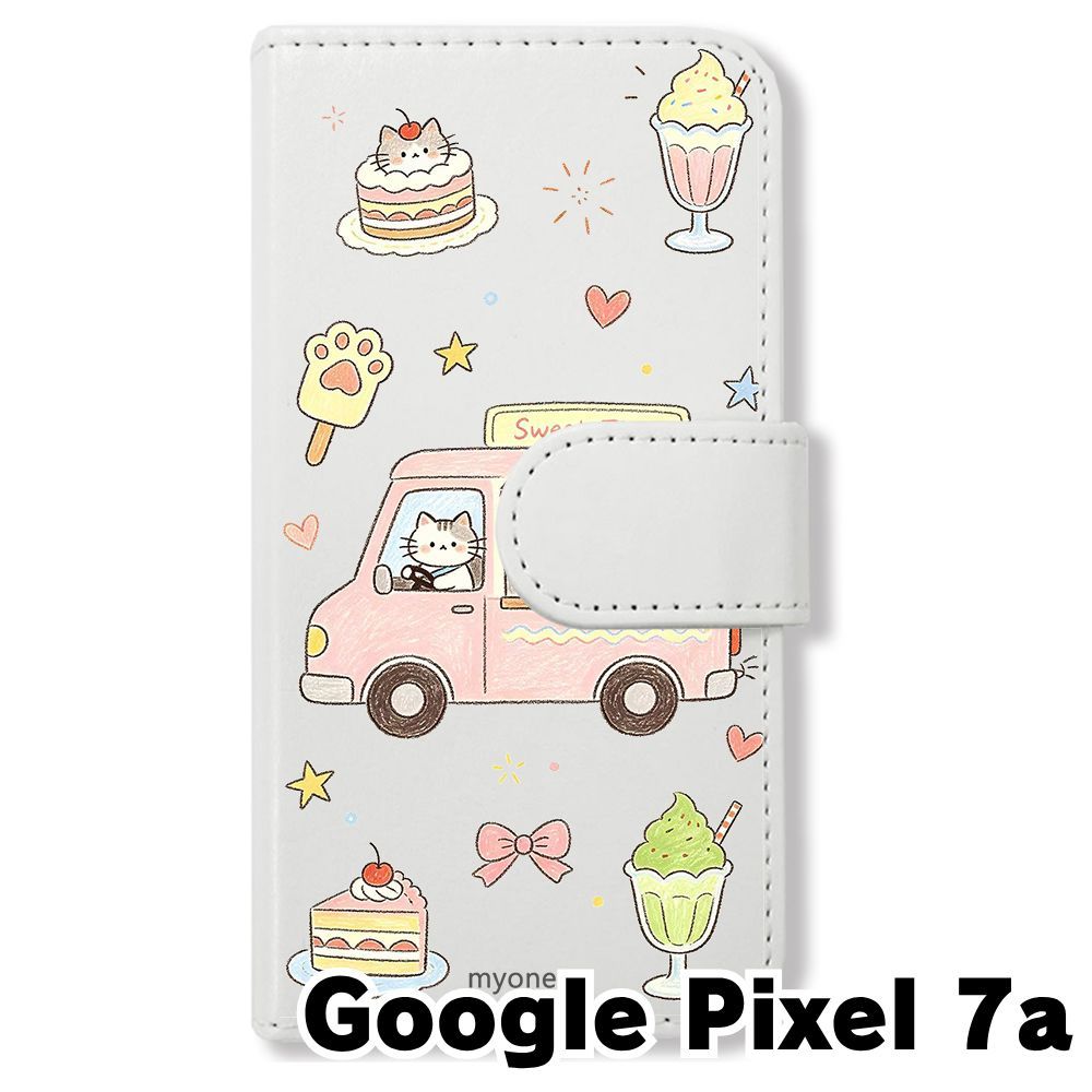新品未使用】 Google Pixel 7a 手帳型スマホ ケース (色：ホワイト