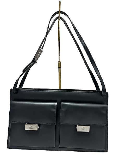 【中古】GUCCI グッチ バッグ ハンドバッグ ショルダー 2WAY ブラック レディース ヴィンテージ 001-3174 000406＿s11＿セルモアから出品＿s-0476-r11
