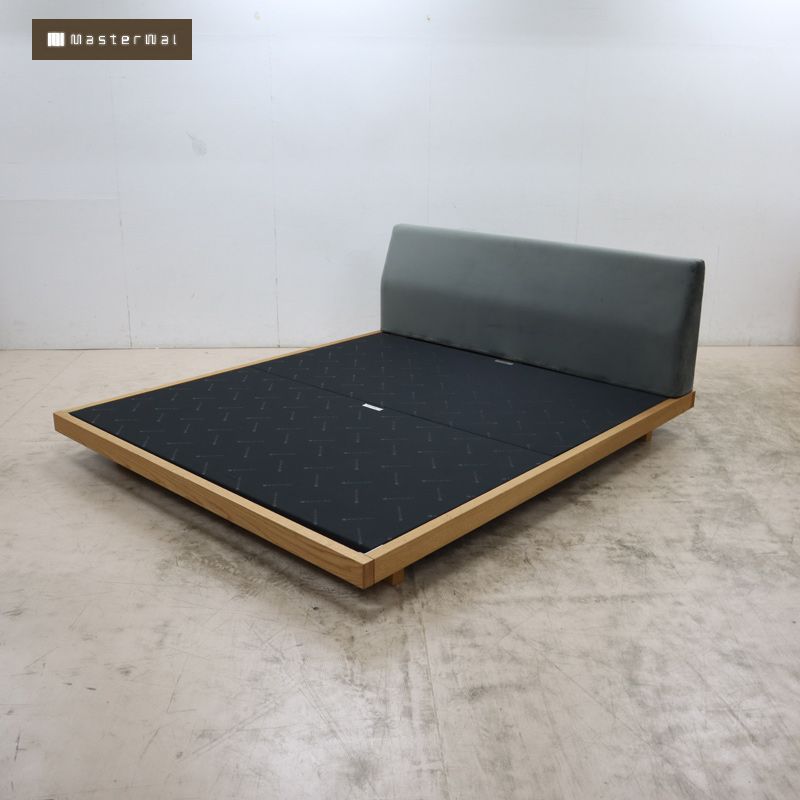 展示新同品 MasterWal マスターウォール DANISH BED デニッシュ ベッド キングベッド ベッドフレーム 布張り床板 オーク 36万