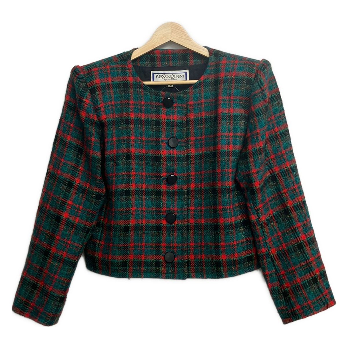 YvesSaintLaurent(イヴサンローラン) ジャケット サイズM レディース - ブルーグリーン×レッド×マルチ