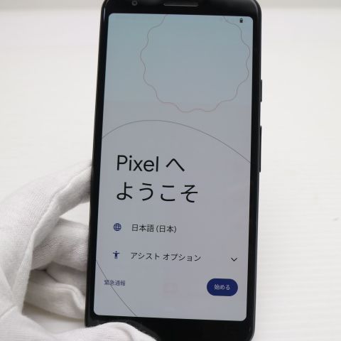 超美品 Google Pixel 3a ジャストブラック スマホ 本体 白ロム 土日祝