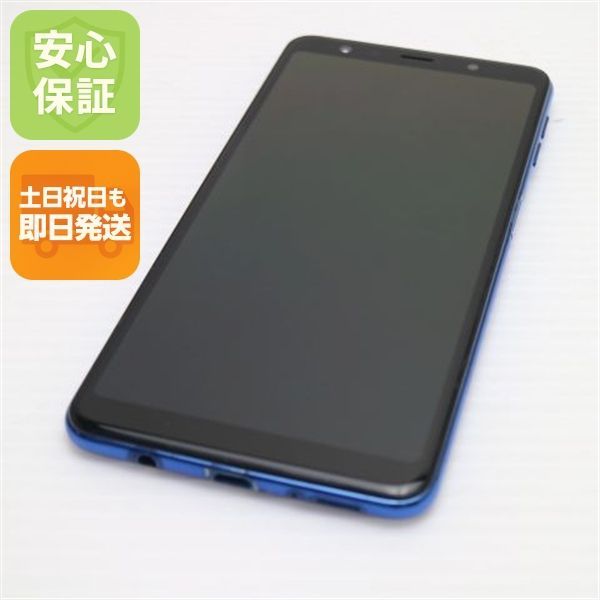 美品 SIMフリー Galaxy A7 ブルー スマホ 本体 白ロム 土日祝発送OK 03000