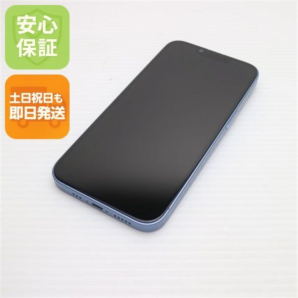 新品同様 SIMフリー iPhone14 128GB ブルー スマホ 土日祝発送 即日発送 03000