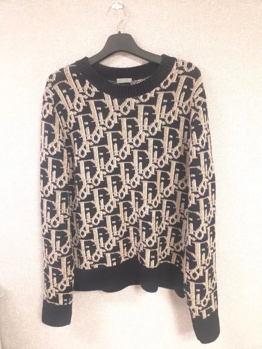 新品級 Dior オブリーク ジャカード セーター ウール ニット XL Size 114,107円