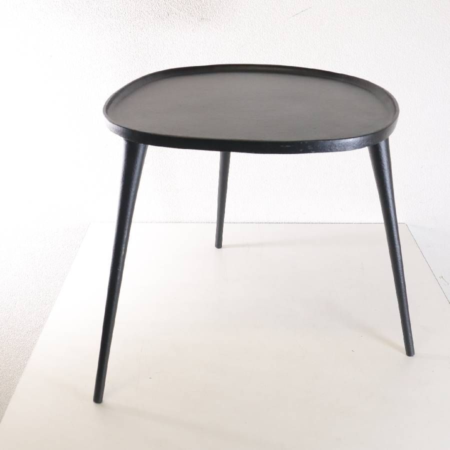 ZARA HOME ザラホーム メタル サイドテーブル 小 42cm 3本脚 ブラック