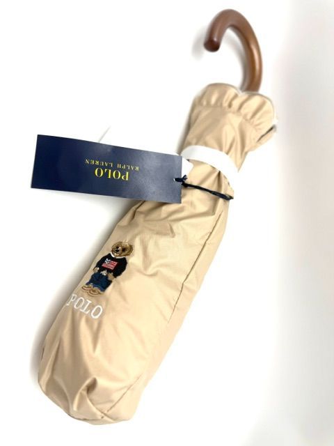 【ほぼ未使用】【ポロラルフローレン（POLO RALPHLAUREN）】ポロベア刺繍 晴雨兼用 日傘 オールシーズン対応　レディース　H8-6-31