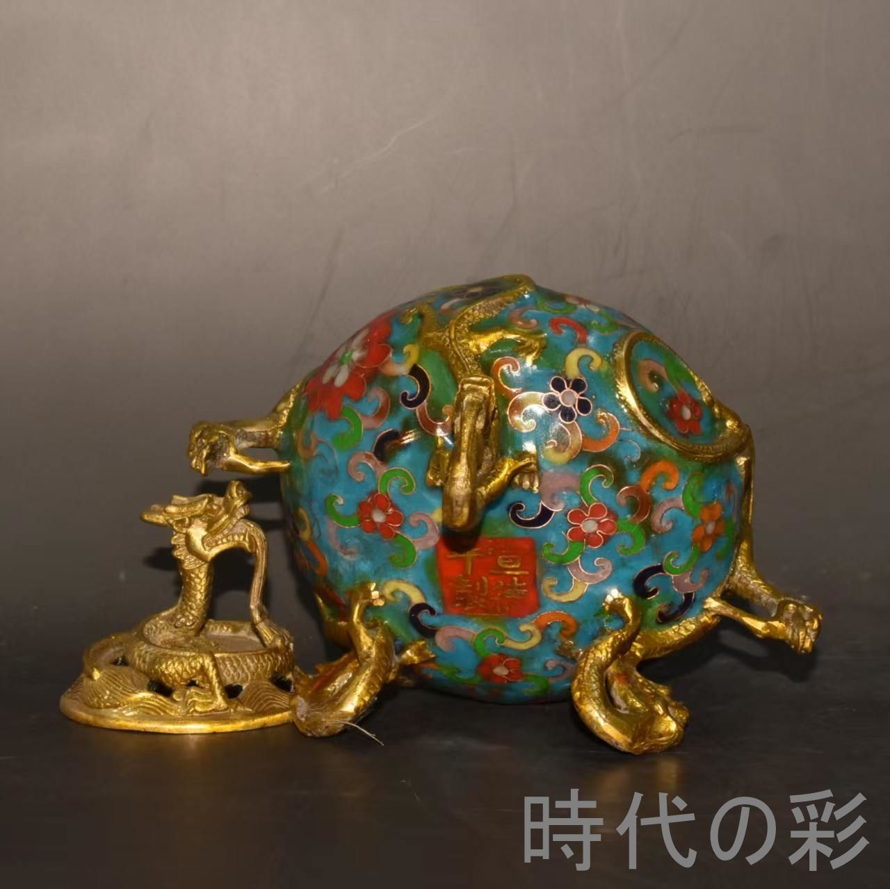 レトロ 中国美術 景泰藍 七宝焼き 花瓶 壺 骨董品 約30cm 旧景泰藍 七宝焼き龍紋壺 銅胎絲琺瑯 中国伝統工芸 骨董品 收藏級 中国