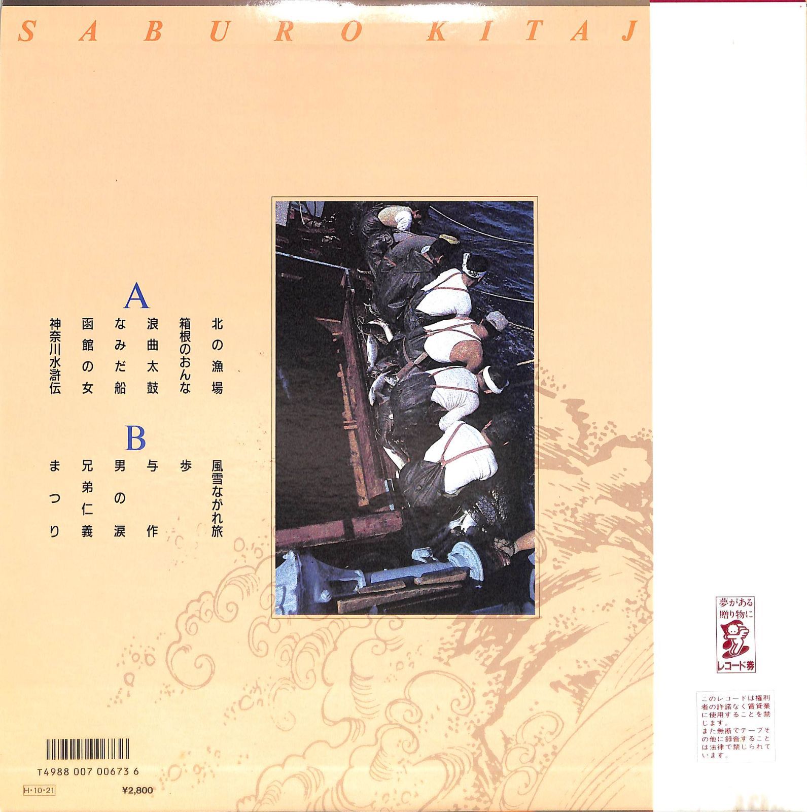 LP1枚 / 北島三郎 / 北の漁場(1986年・GGA-147)(直筆サイン入り