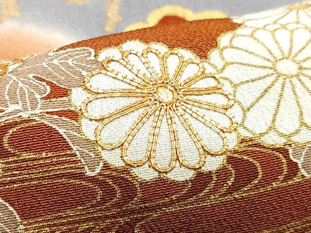平和屋着物□豪華黒留袖 駒刺繍 風景松文 暈し染め 金彩 正絹 逸品