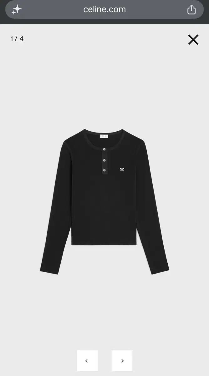 Celine セリーヌ ヘンリーネック Tシャツ