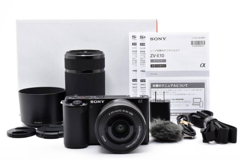 ★極上美品★《ショット数2,470回 》ソニー SONY VLOGCAM ZV-E10 ダブルズームレンズキット ZV-E10Y ブラック★　YMA1444＃81