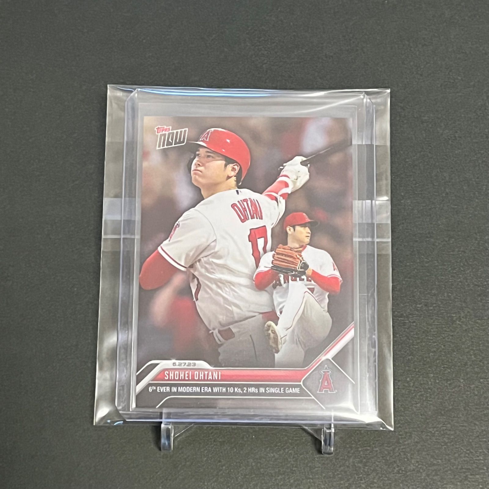 505【新品スリーブ&ローダー入り】大谷翔平 史上6人目2HR &10K達成 