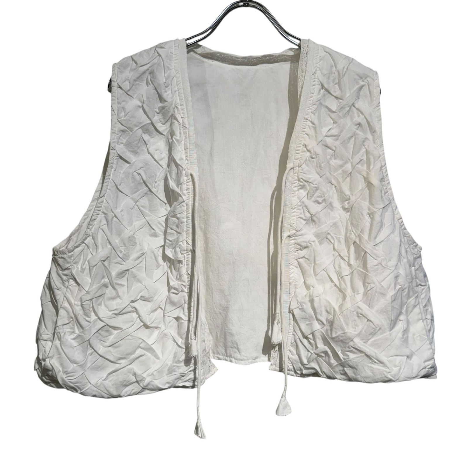 IENA LA BOUCLE (イエナラブークル) ジオメトリックタックショートベスト 25010914151020 ホワイト ONE SIZE