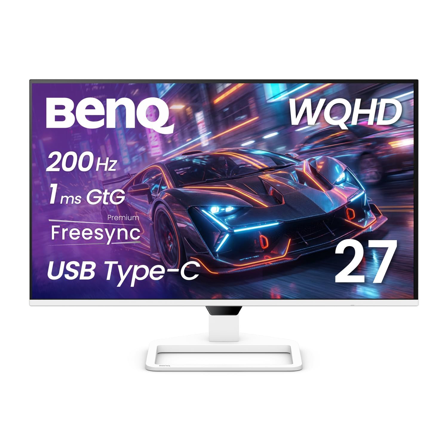 人気商品65W給電/HDMI/フリッカーフリー/輝度自動調整(Visual Type-C Premium/HDR10/5Wx2スピーカー搭載/USB 27インチ/WQHD/IPS/ノングレア/200Hz/1ms(GtG)/FreeSync Optimizer)