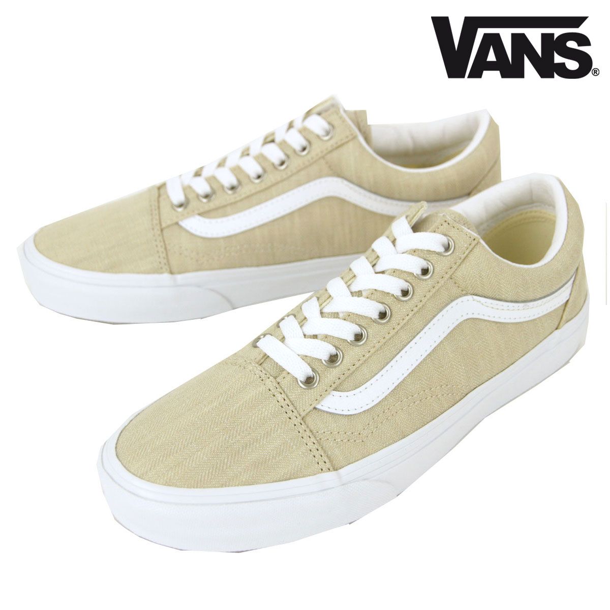 【26.0cm～29.0cm】バンズ メンズ スニーカー 正規販売店 VANS オールドスクール 靴 VANS OLD SKOOL SUMMER LINEN RAINY DAY VN0005UFJ92