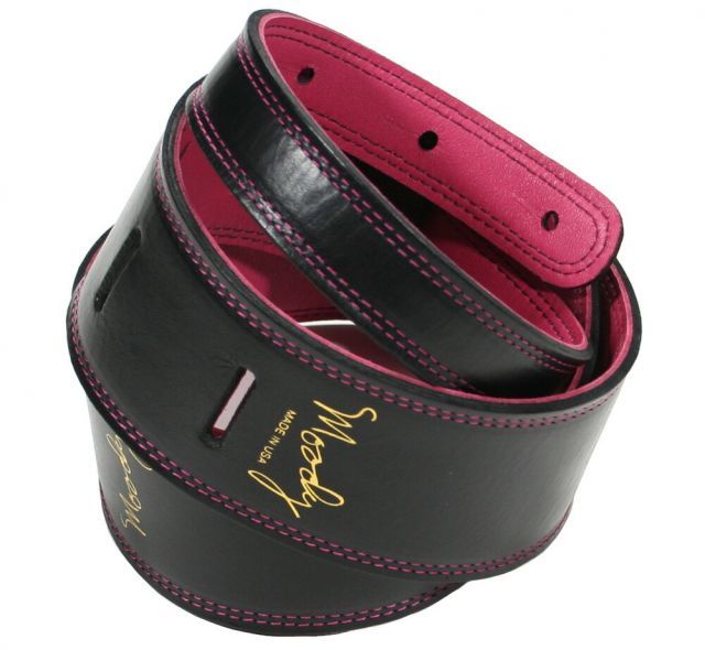 [Moody Leather] Leather Backed Guitar Strap [Standard / 2.5