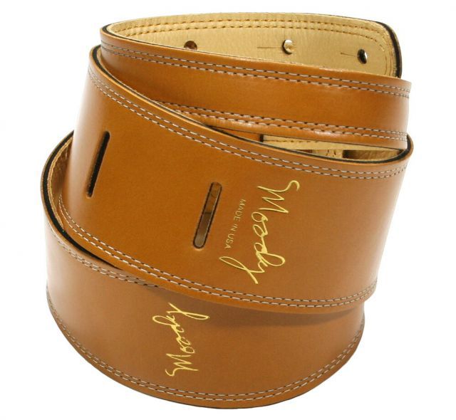 [Moody Leather] Leather Backed Guitar Strap [Standard / 2.5
