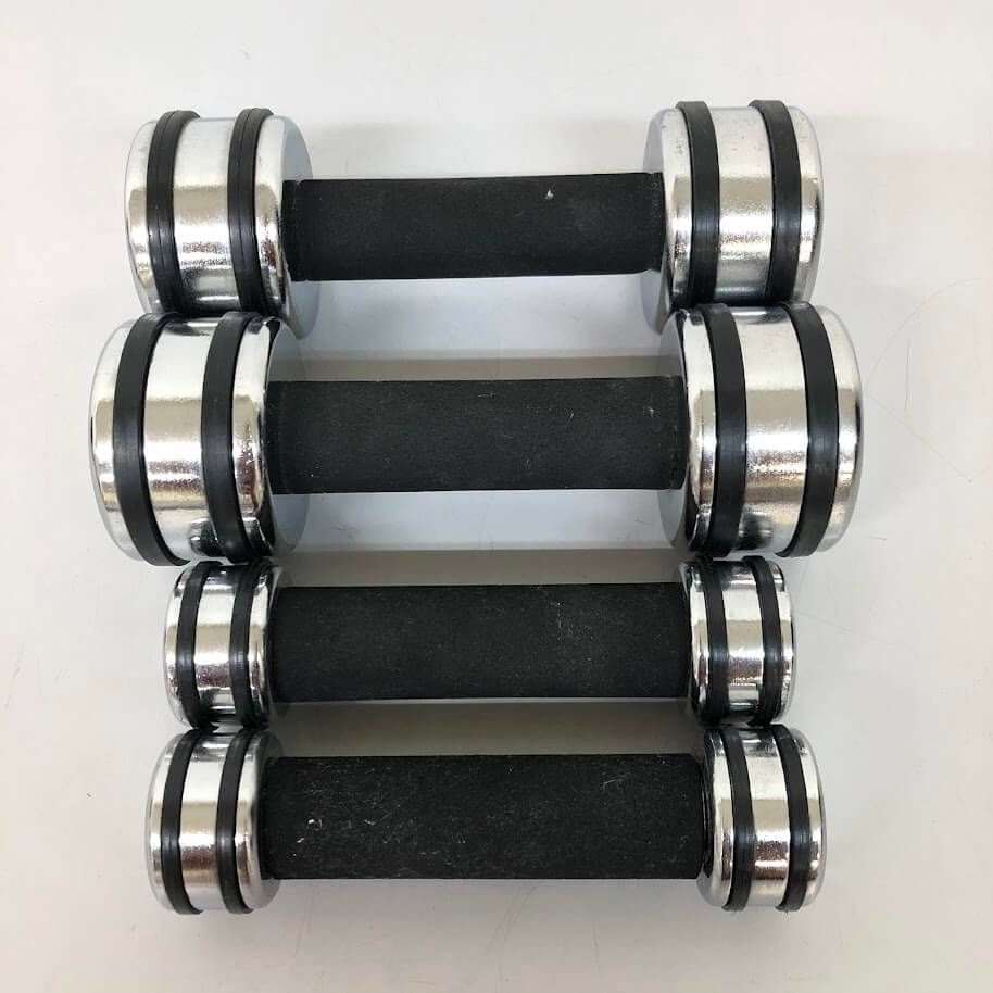 ss8803 【中古】 ダンベル 4個セット 3kg×2個 1kg×2個 固定式ダンベル