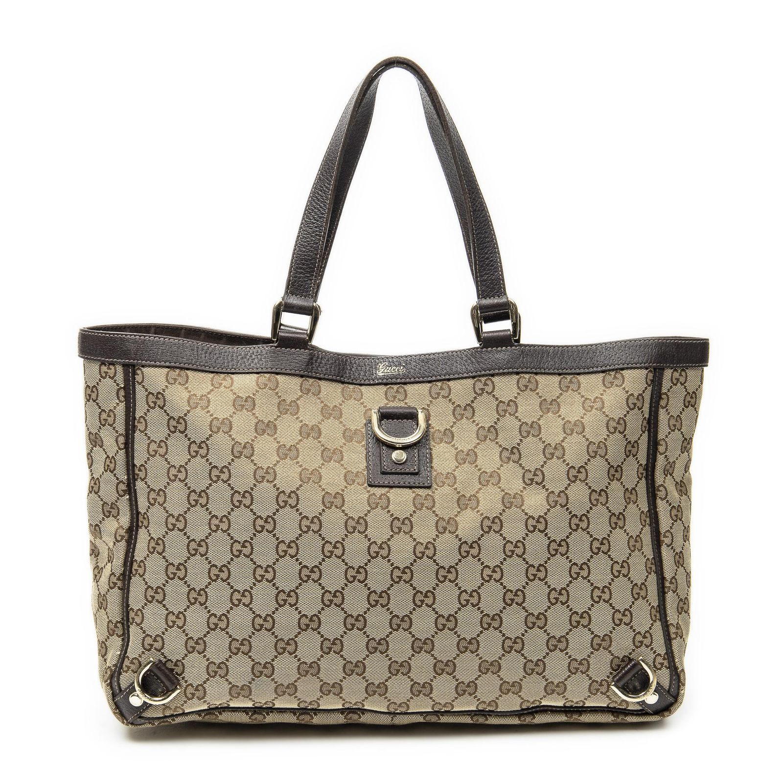 GUCCI グッチ　ラージ アビー D リング トート 中古] GUCCI グッチラージ アビー D リング トートベージュGG