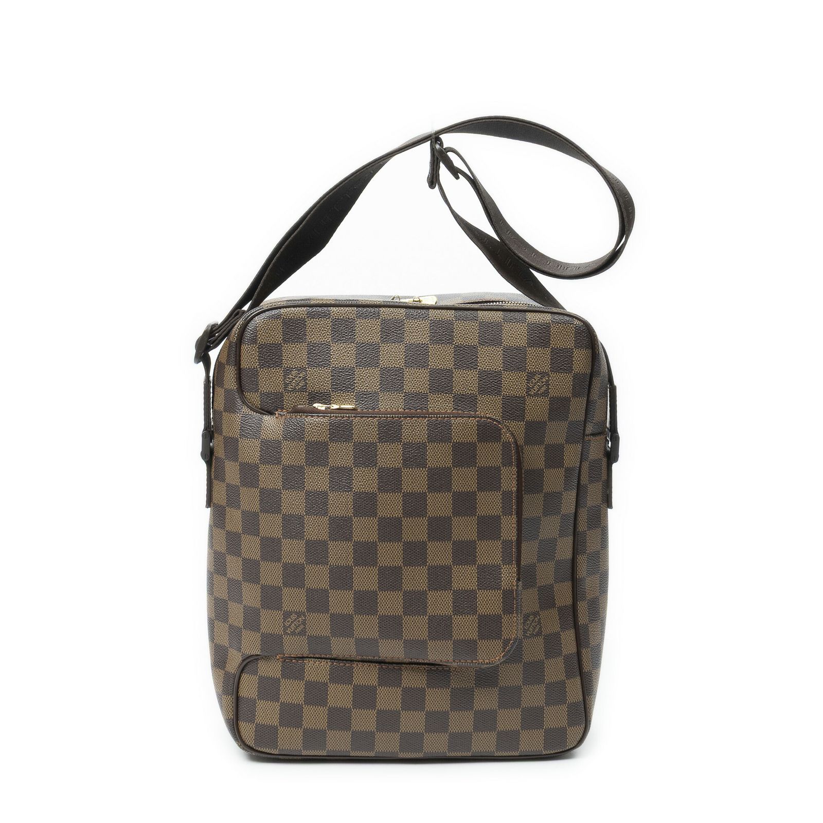 [中古] LOUIS VUITTON ルイヴィトンオラフ茶色ダミエ エベヌA